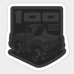 Black - D-100 (1978 - White-Based - Ghost) Sticker